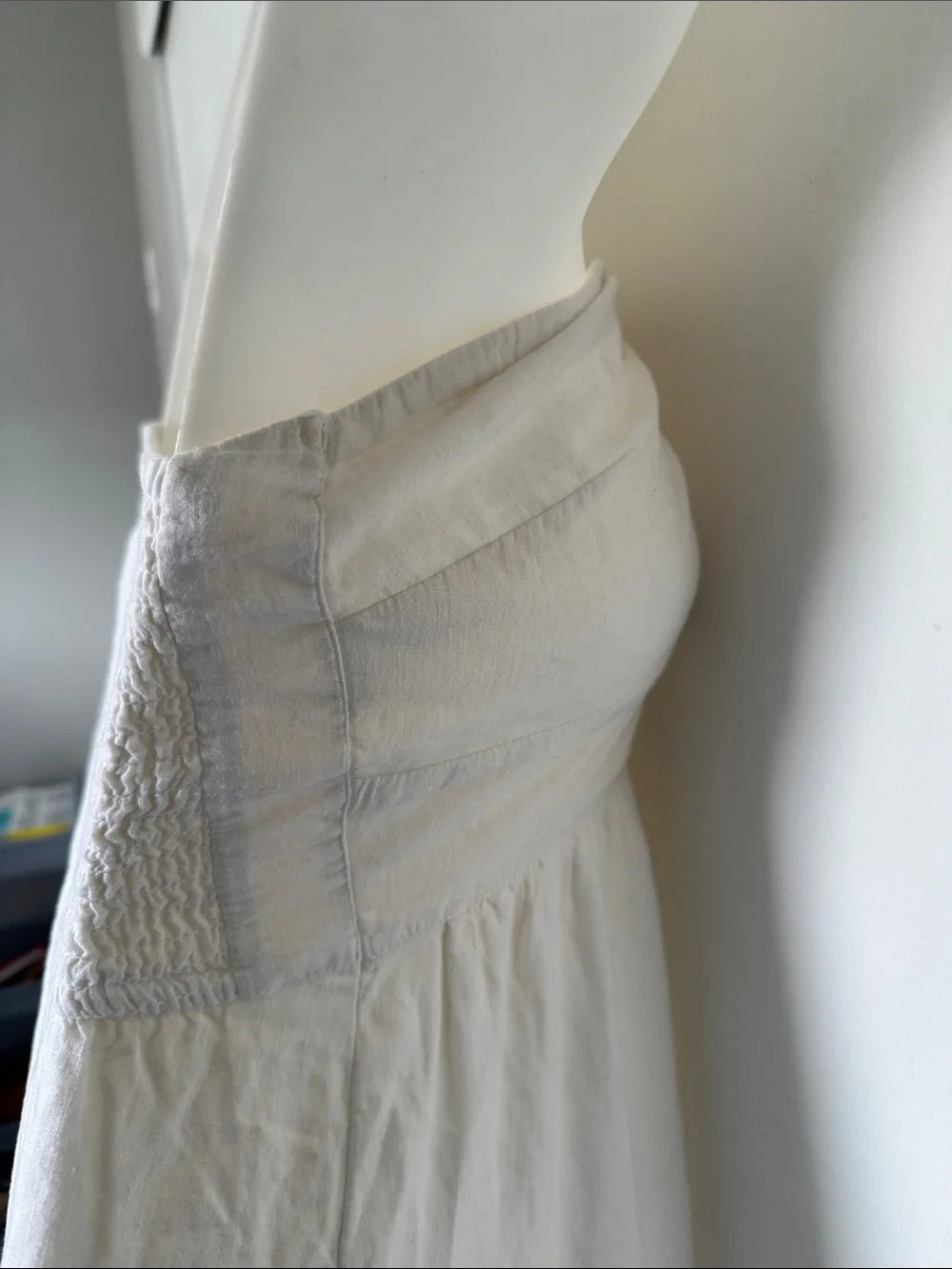 Abercrombie & Fitch White Strapless Halter Maxi Dress Petite Large